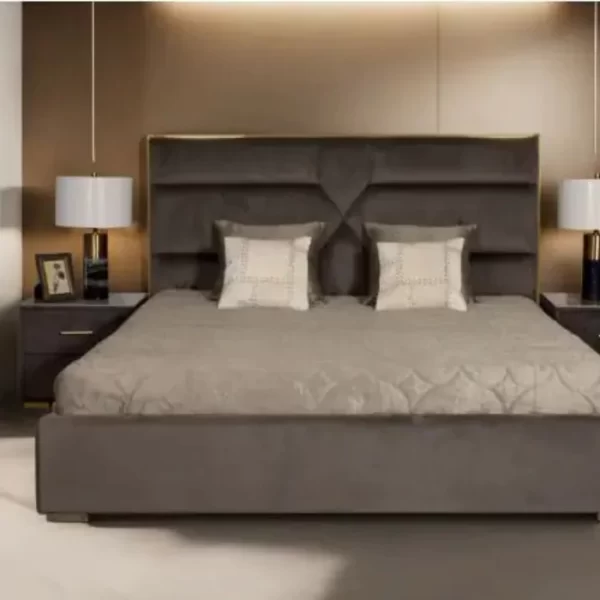 Modern Oak Premium Bed Set